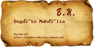 Bogáts Mahália névjegykártya